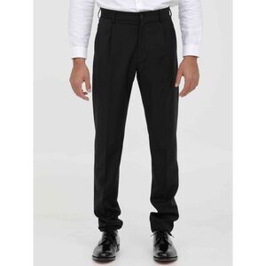 Tonello Men Black Wool Trousers